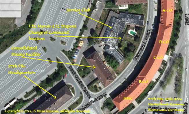 97th EBC unit locator, Husterhoeh Kaserne, courtesy of T. Brian Heverin