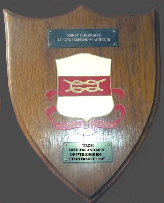 Christmas Present by the officers and men of 97th EBC, Etain France, 1964