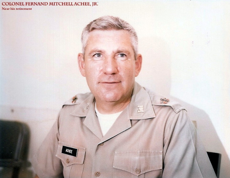 Colonel Achée near retirement, which was 31 August 1974