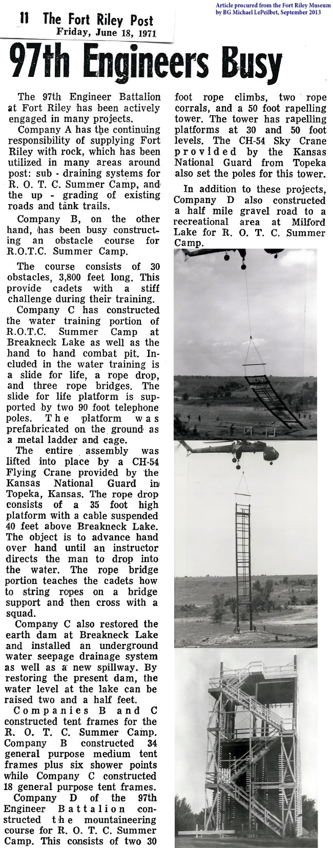The Fort Riley Post article, 18 June 1971 The Fort Riley Post article, 18 June 1971