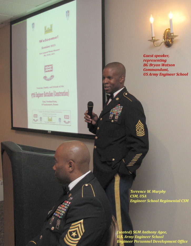CSM Terrance W. Murphy, Engineer School Regimantal Command Sergeant Major 