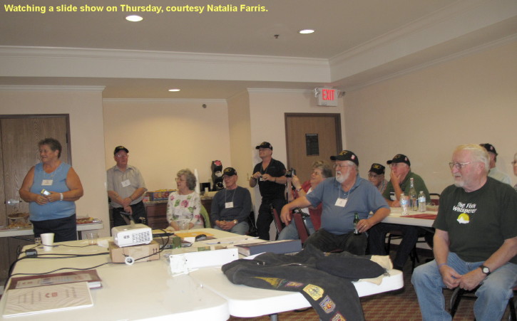 Watching a slide show, courtesy of Natalia Farris