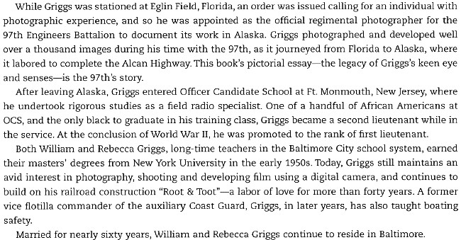 William Edward Griggs, 97th Engineer photographer, ALCAN Highway