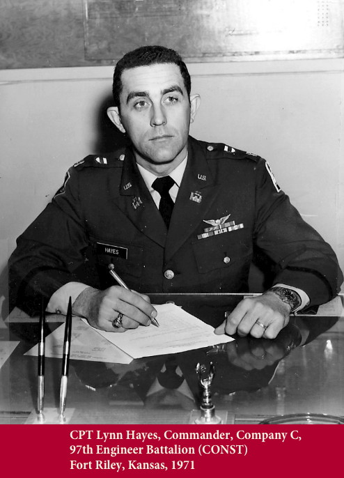 CPT Lynn Hayes, after Vietnam and while stationed at Fort Riley, Kansas, 1971