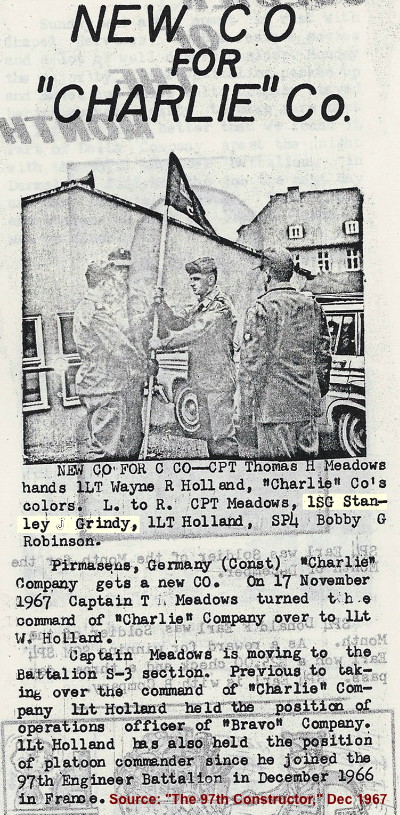 ISG Stanley J. Grindy, Co C, 97th Engr Bn (Const)
