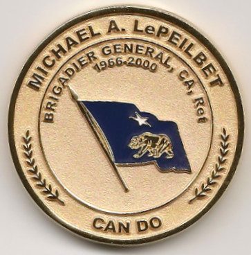 Challenge Coin, BG Michael A. LePeilbet, USAR, Retired Challenge Coin, BG Michael A. LePeilbet, USAR, Retired