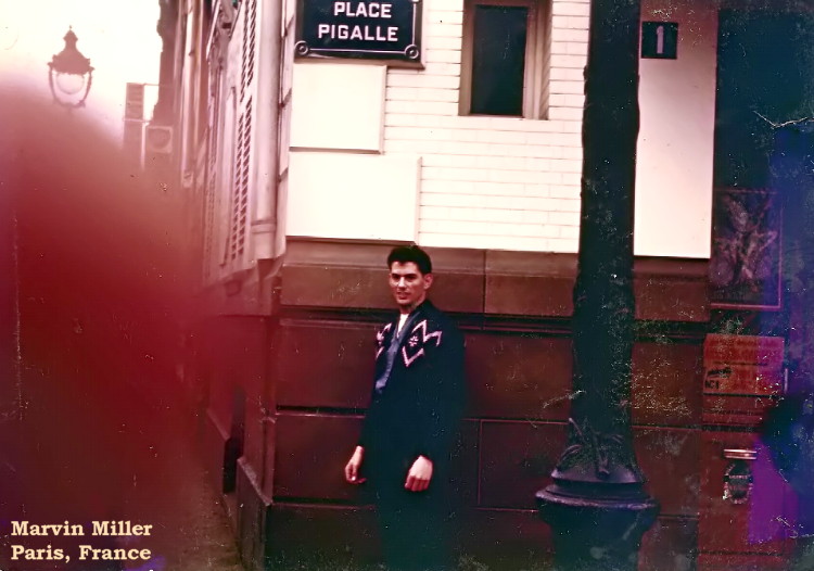 Marvin Miller, on a famous alley in Paris, France Marvin Miller, on a famous alley in Paris, France