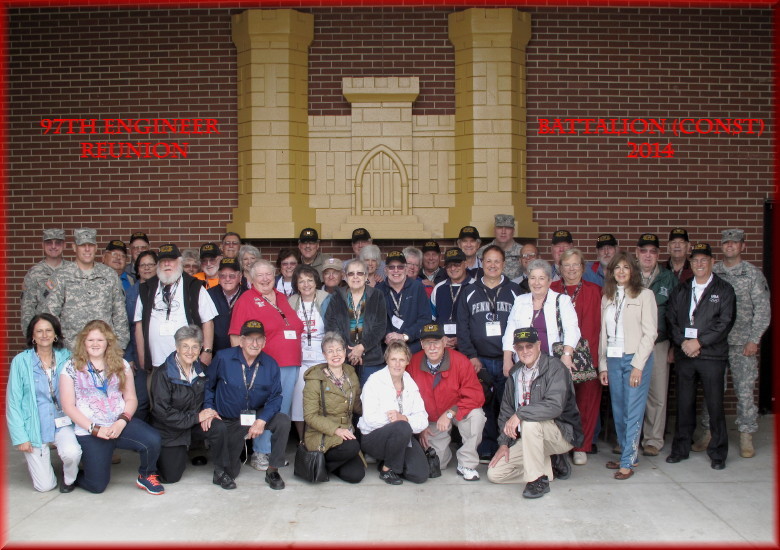 Reunion attendees present for a photo on 3 Oct 2014